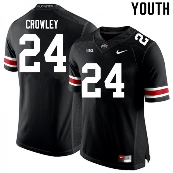 Ohio State Buckeyes #24 Marcus Crowley Youth College Jersey Black